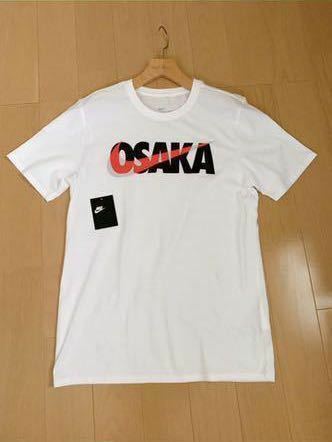 ナイキ NIKE 大阪 限定 Tシャツ JAPAN OSAKA 直営店 新品 白 メンズM 赤 スウォッシュ ロゴ レア 人気 ご当地 トップス
