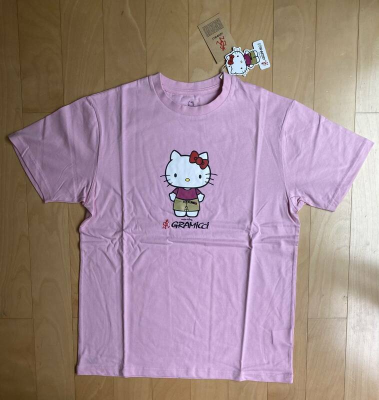 ☆即決☆【未使用】ハローキティ グラミチ Tシャツ GRAMICCI サイズS　ピンク サンリオ　男女兼用