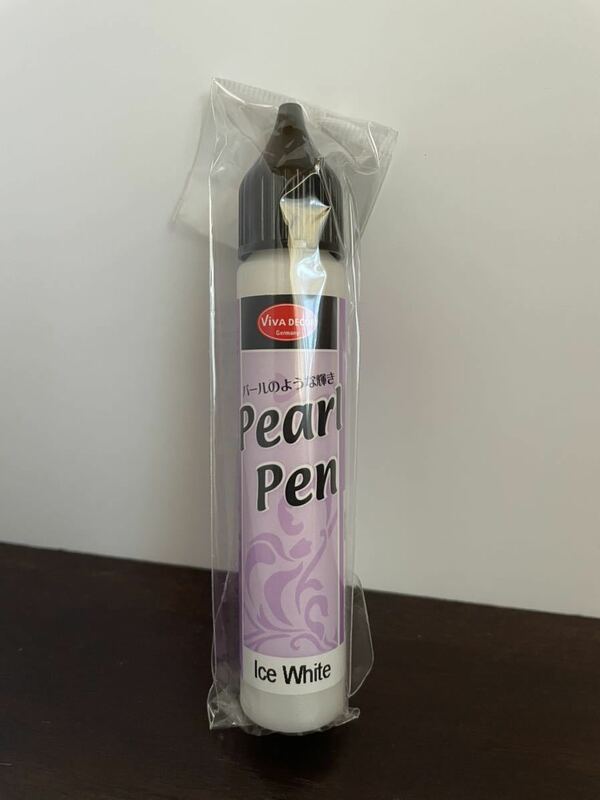 Viva Decor Pearl Pen アイスホワイト ICE WHITE 白 25ml ビバ・デコール パールペン ペーパークラフト スクラップブッキングペーパー