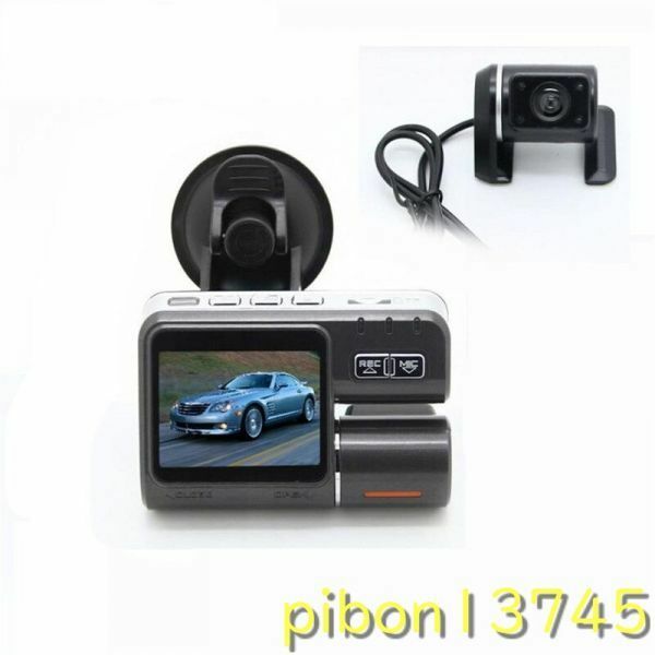 G1403：デュアルレンズ DVRカメラ I1000フルHD 1080P LCD ダッシュカム+ 8IR LED ナイトビジョン 回転可能レンズ ビデオレコーダー