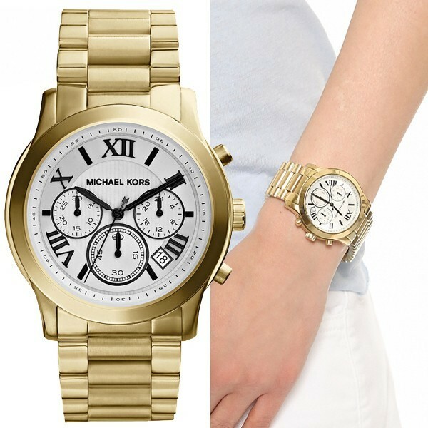 MICHAEL KORS[マイケルコース] mk5916 Cooper Gold クロノグラフ クーパー ホワイト×ゴールド レディース 腕時計