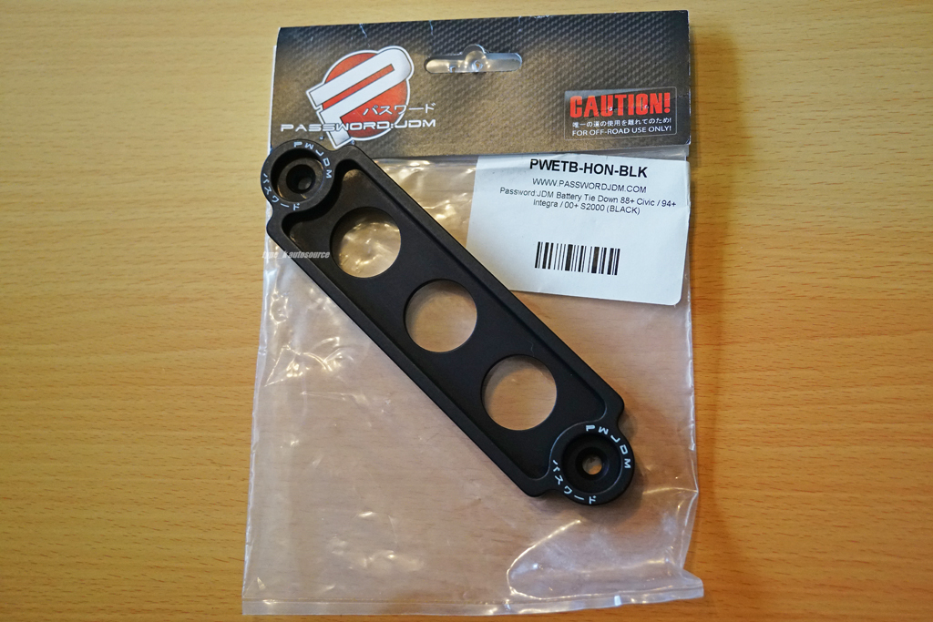 PASSWORD JDM バッテリータイダウン-Black USDM北米JDM HONDAホンダCIVIC シビック EF9 EG6 EK4 ACURAアキュラINTEGRAインテグラ DA6 DC2