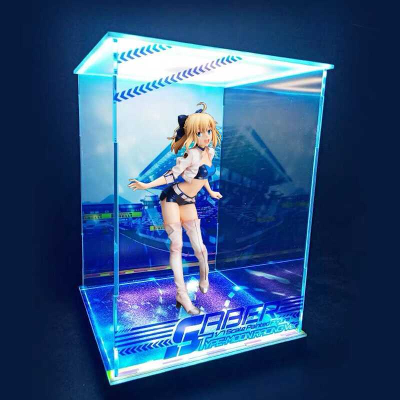 セイバー TYPE-MOON RACING Ver. 東京フィギュア プラスワン /専用/ 展示ケース LED照明 アクリル コレクション ディスプレイ ショーケース