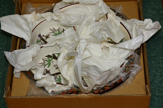 小鉢5組 回転台 陶器 和食器 オードブル 小皿 竹型 鳥#No24sa613