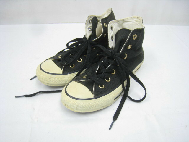 ALL STAR CONVERSE オールスター コンバース ハイカットスニーカー 糸 黒 ブラック サイズ24.5ｃｍ US5.5 5 1/2