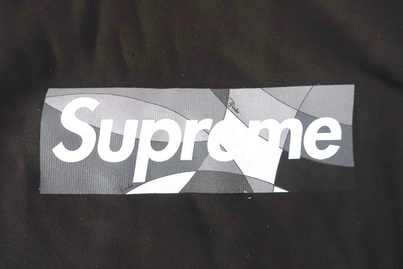 (M)Supreme Emilio Pucci Box Logo TeeシュプリームエミリオプッチボックスロゴTシャツ黒/黒