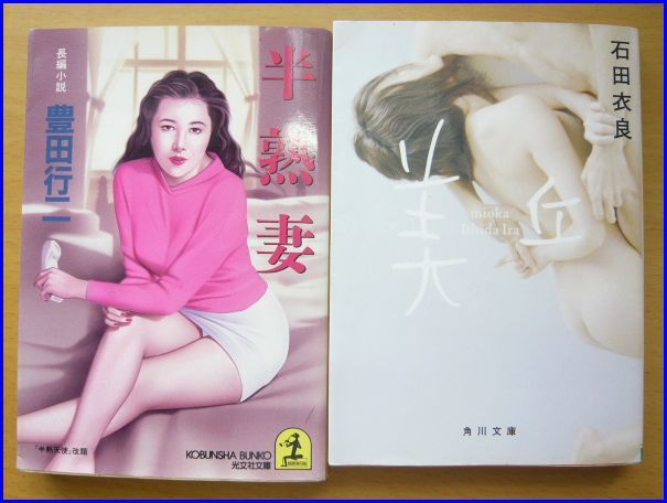 古本「半熟妻」「美丘」文庫本　小説の2冊　 