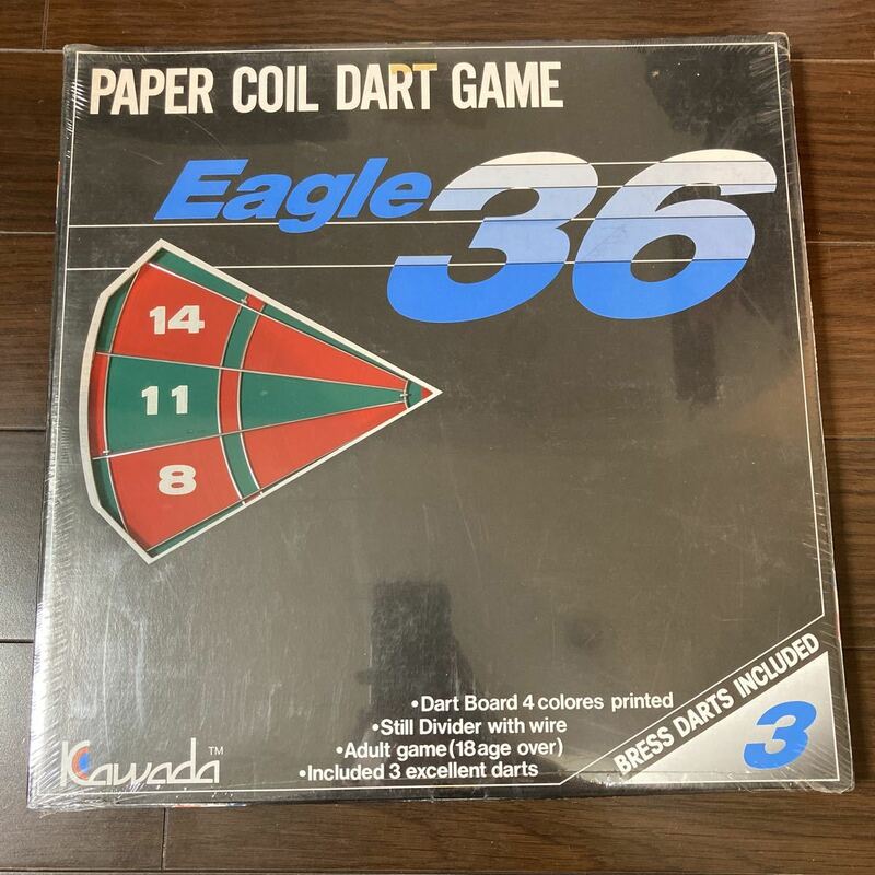 新品 未使用 保管品 未開封 ダーツボード PAPER COIL DERT GEAM ダーツ eagle 36 当時物 レトロ 河田 日本製 得点盤 ペーパーコイル