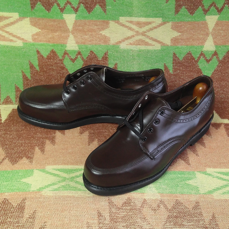 DEAD-STOCK 【KNAPP】70s Brown Work Shoes / 70年代 ワーク シューズ 茶 パーフォレーション 革靴 ブーツ ヴィンテージ ビンテージ 60s80s