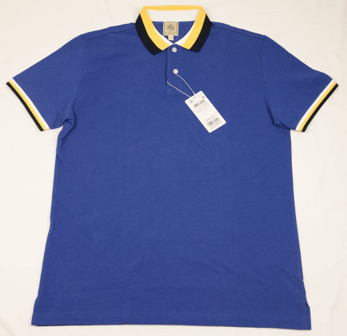 ●オンワード樫山J.PRESS半袖ポロシャツ(LL,紺青,日本製,YM0400)新品