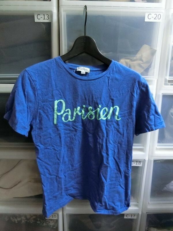 MAISON KITSUNE PARISIEN Tシャツ XS ブルー メゾンキツネ