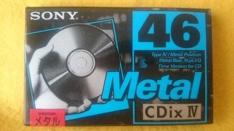 ソニー メタルポジション カセットテープ SONY CDixⅣ 46 TypeⅣ Metal Position Cassete tape made in Japan 未開封 両面46分 片面23分