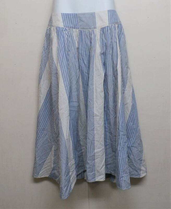  [17914] 　IENA：イエナ　/　ゆったりサイズ40　/　爽やかデザイン　/　ロングスカート