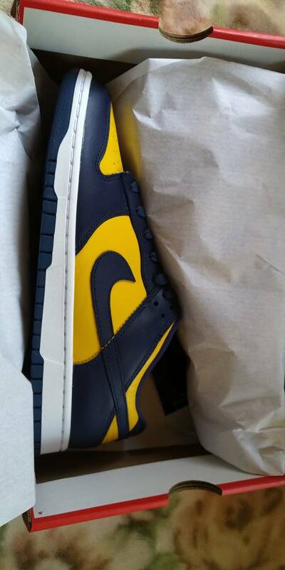 国内正規品　28cm　us10 NIKE DUNK LOW RETRO Varsity Maize MICHIGAN ダンク ロー ミシガン 紺黄