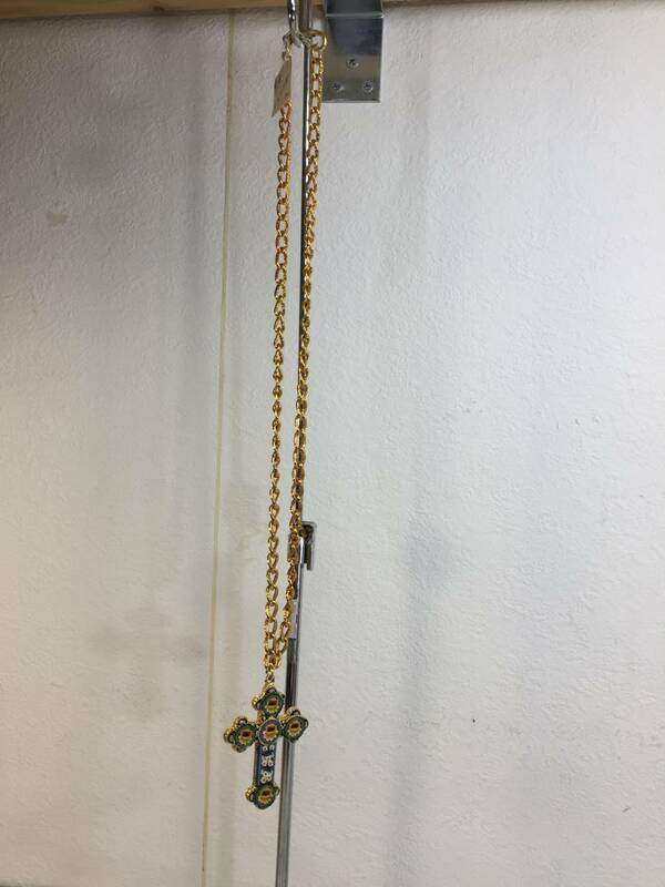 イタリア製 ネックレス　十字架 未使用品　ロングチェーン　ゴールド