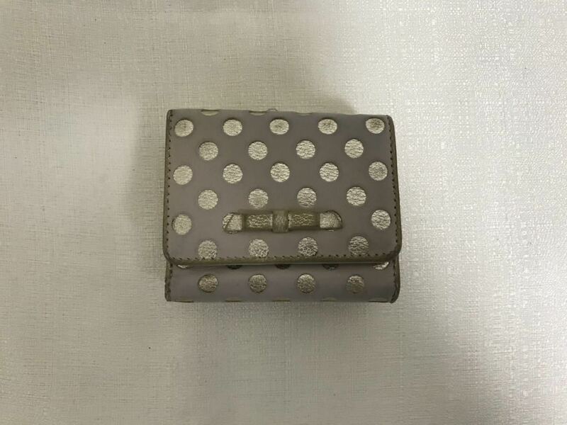 本物アンテプリマANTEPRIMA本革レザー二つ折りミニコンパクト財布サイフ札入れ白柄ビジネス旅行トラベルレディースがま口コインケース