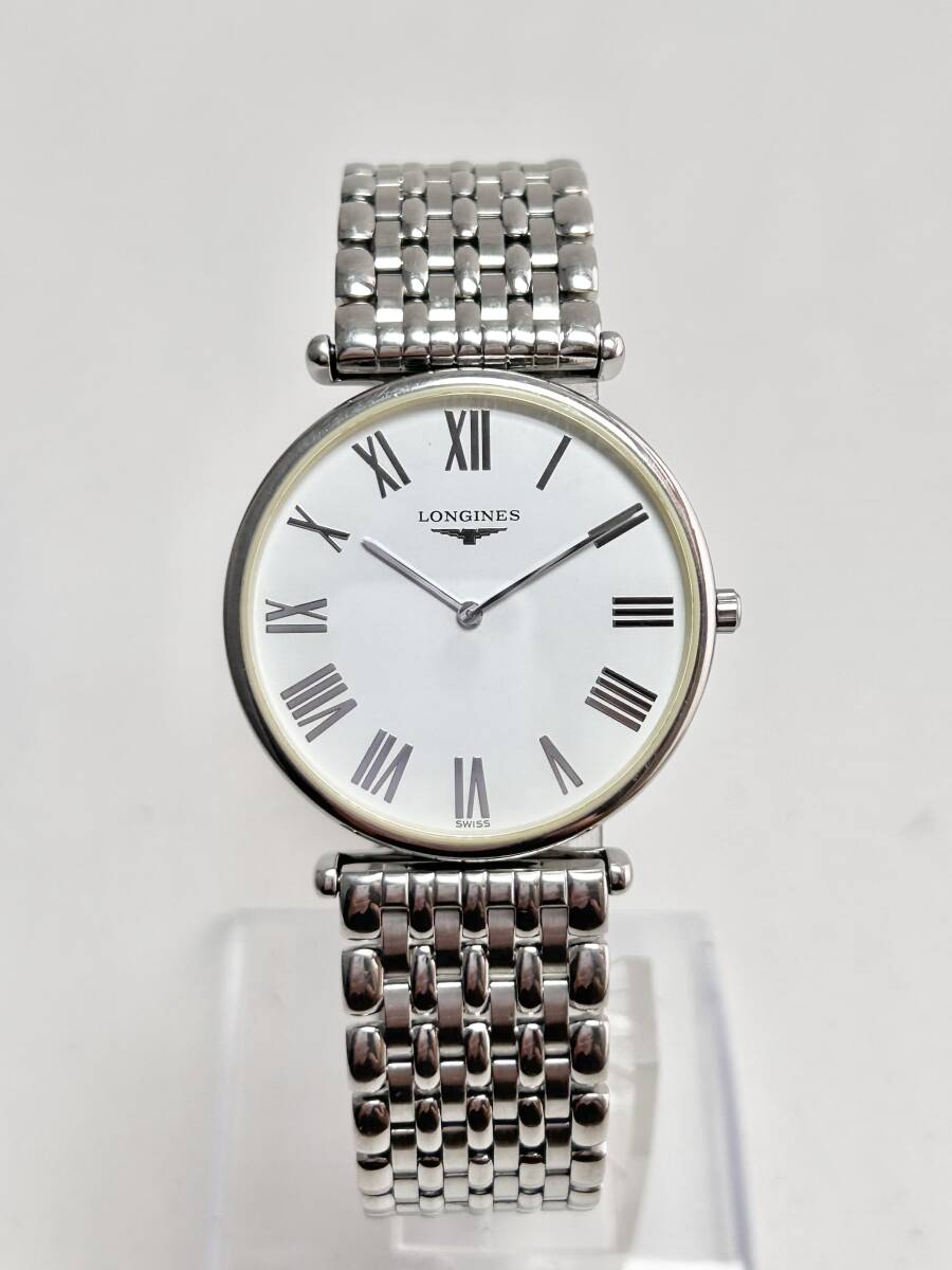 ML1027【RUP】★1円～★ 稼働品 LONGINES ロンジン L4.635.4 グランドクラシック ホワイト文字盤 ラウンド アナログ 2針 メンズ腕時計