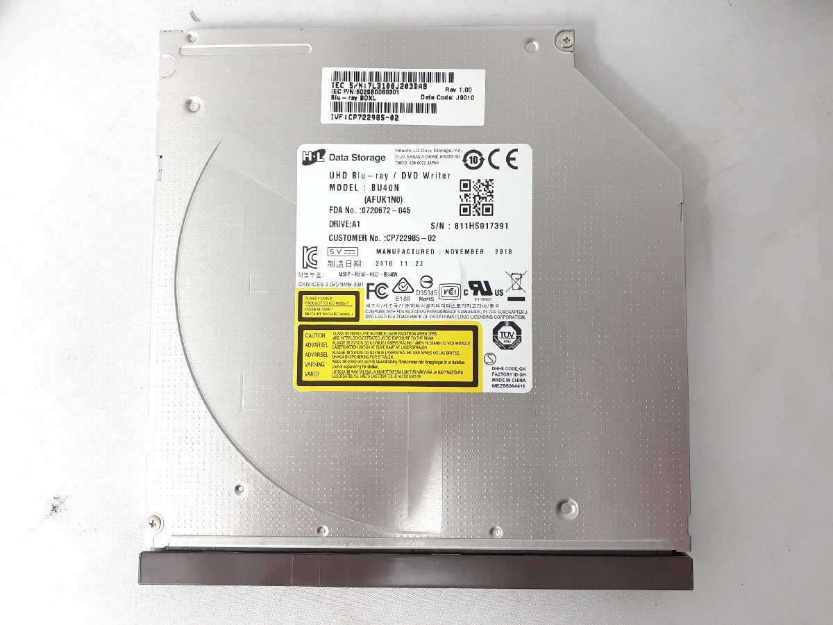 ★BU40N★4K UHD Blu-ray BDXL対応★保証有★ブルーレイドライブ★UD02/UD03/UD04/UJ252/UJ262/UJ272/BU50N/BU20N/BU10Nサイズ同等★63