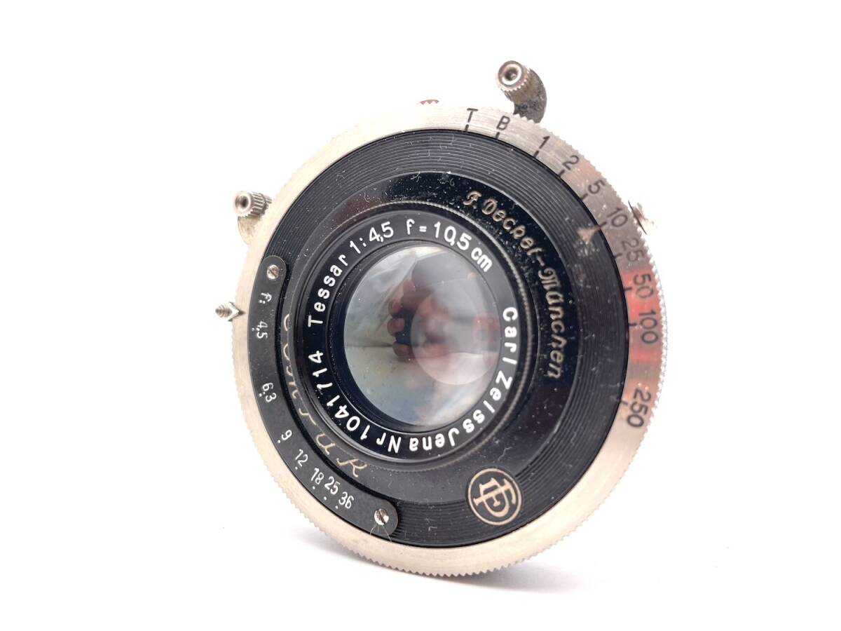 21595●Tessar 1:4.5 f=10.5cm Carl Zeiss Jena COMPUR