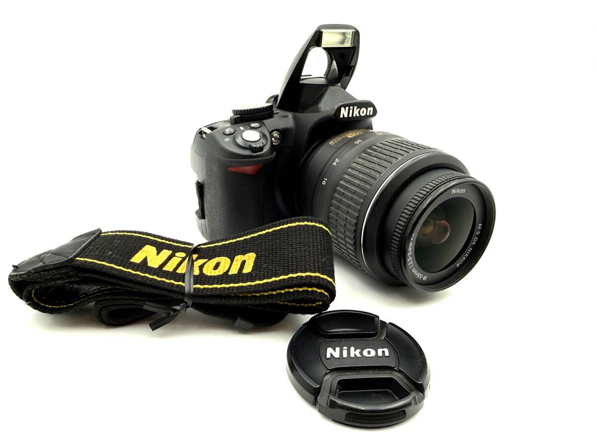 【ジャンク】Nikon D3100 / AF-S DX Nikkor 18-55mm F3.5-5.6 G / 社外充電器 / ストラップ / デジタル一眼レフ ニコン 