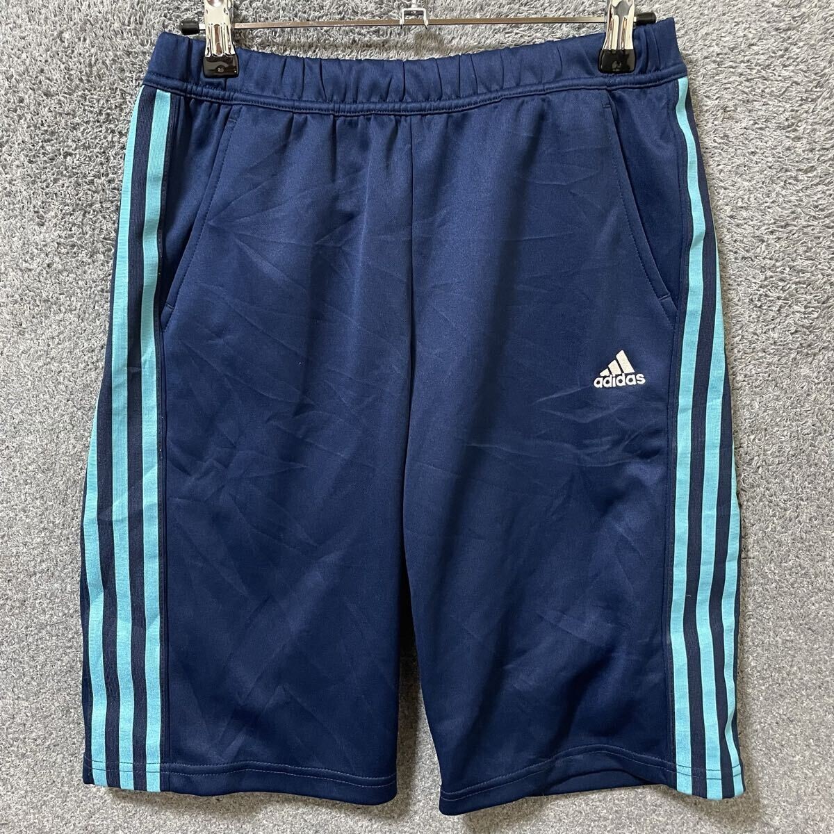 【O青】ADIDAS アディダス トラックパンツ ジャージ サイズS ネイビー 3ストライプ メンズ ボトムス 最落なし
