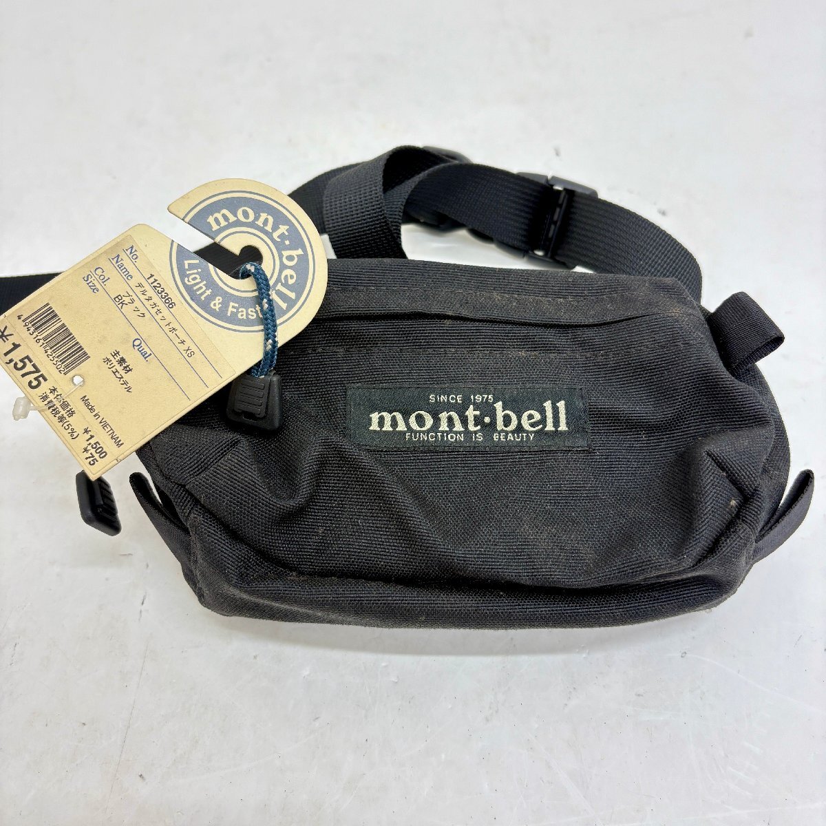 ◆◇[4] mont-bell デルタガセットポーチ ブラック XS ウエストポーチ モンベル タグ付き 保管品 08/072404m◇◆