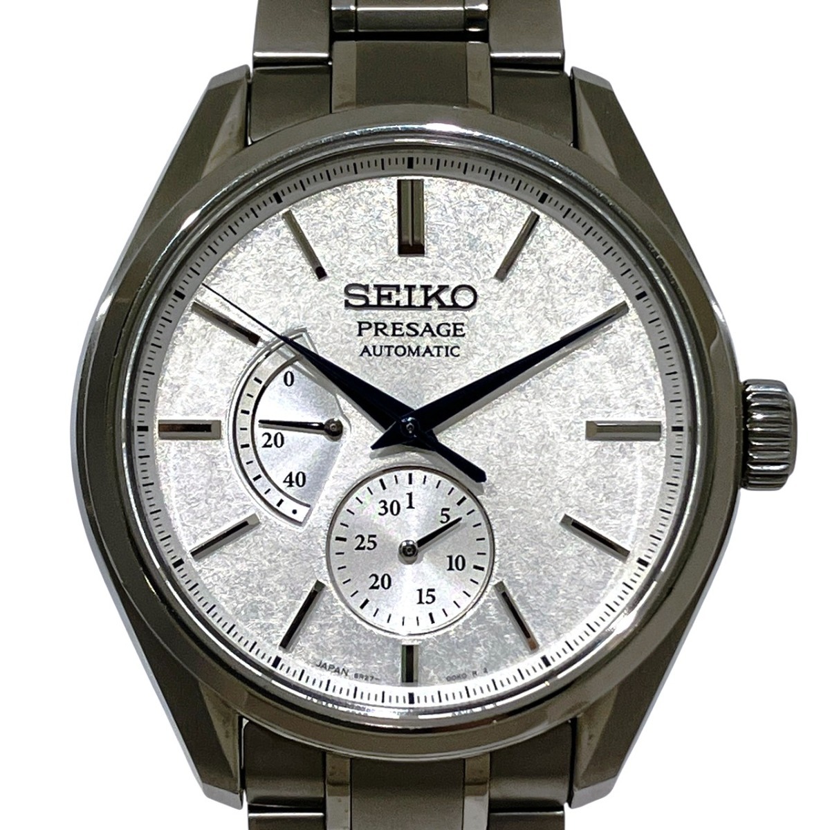 セイコー SEIKO プレザージュ 腕時計 総重量約112.6g SS SS 自動巻き ホワイト文字盤 6R27-00H0 中古☆0335