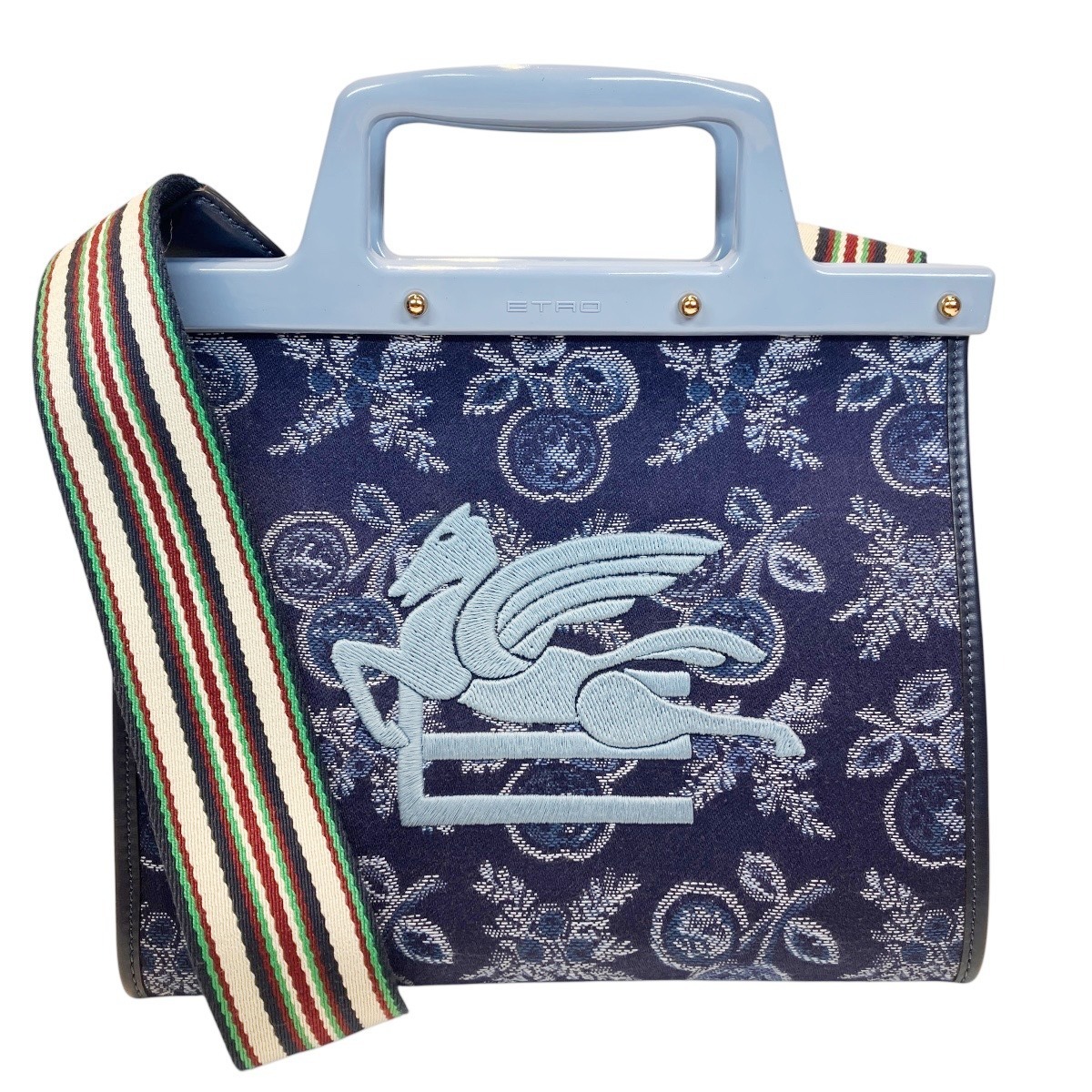 エトロ ETRO ラブトロッター 2WAYハンドバッグ ハンドバッグ キャンバス 1P023 中古☆0331
