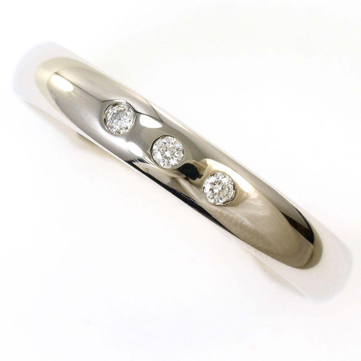 PT900/プラチナ リング・指輪 11号 ダイヤ 0.036 総重量約3.3g ジュエリー 中古 美品 送料無料☆0338