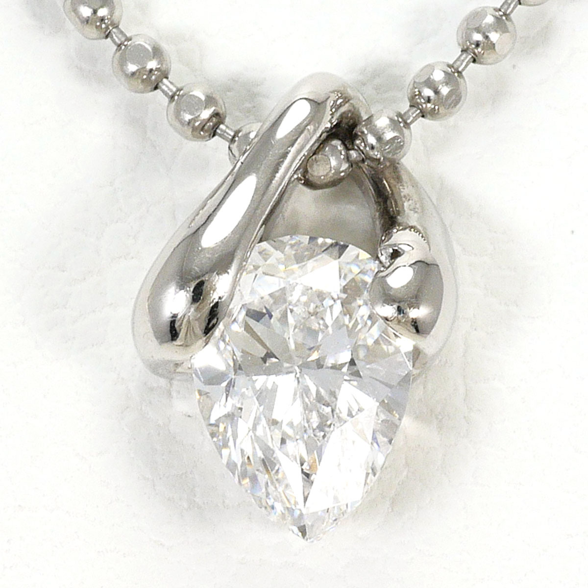 PT900/プラチナ PT850/プラチナ ネックレス ダイヤ 0.521 SI1 鑑定書 総重量約4.3g 約40cm ジュエリー 中古 美品 送料無料☆0315