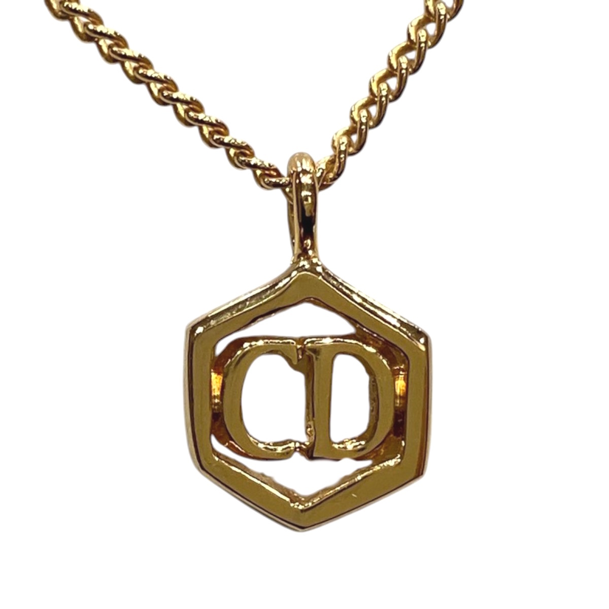 クリスチャンディオール Christian Dior ネックレス　アクセサリー 総重量約4.0g 約43cm GP 中古 美品 送料無料☆0339