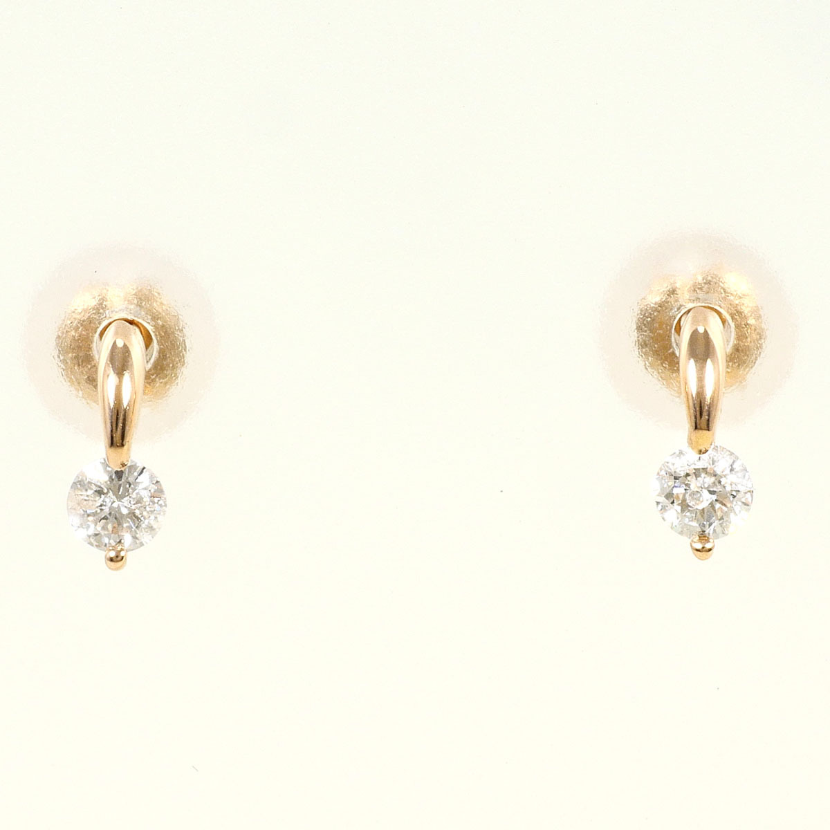 K18PG ピアス ダイヤ 0.09 総重量約0.7g ジュエリー 中古 美品 送料無料☆0315