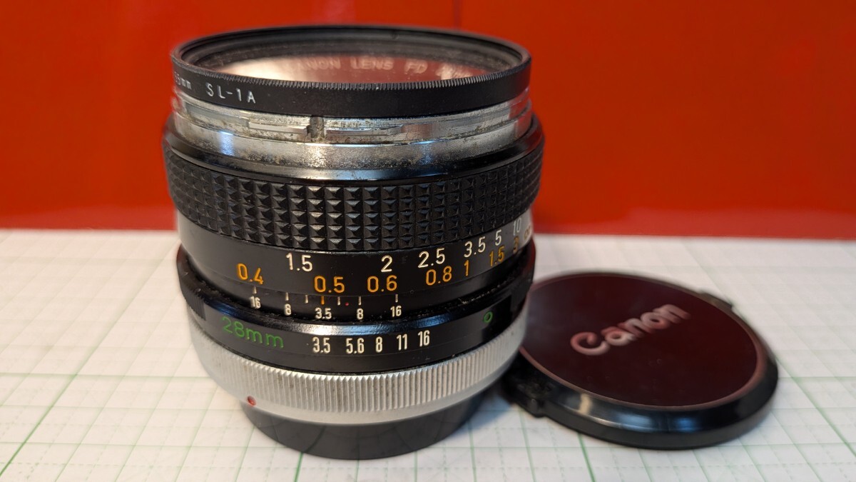 Canon lens-FD28f3.5 early model初期程度上品