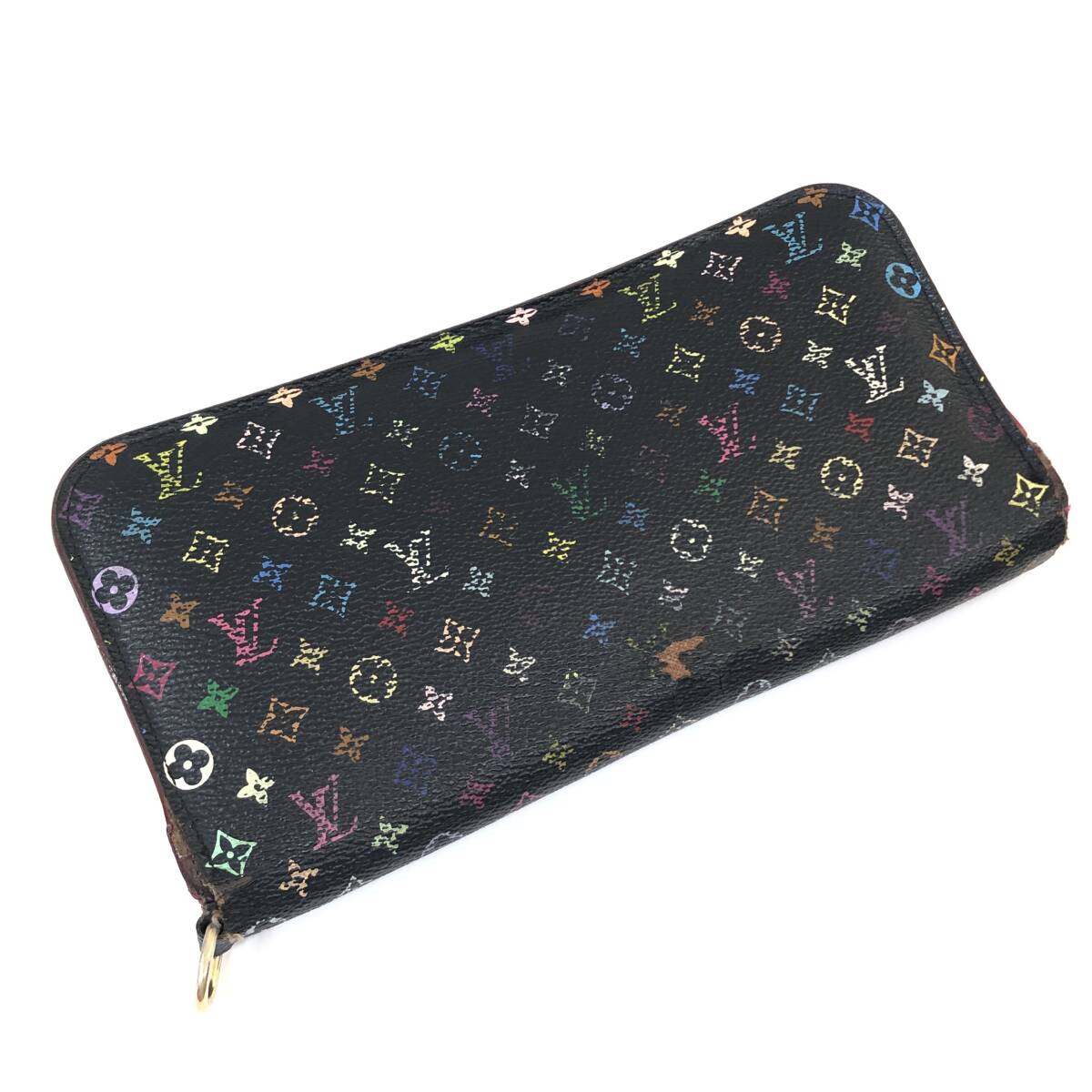 1円〜 LOUIS VUITTON ルイヴィトン M93754 モノグラム マルチカラー ポルトフォイユ アンソリット 二つ折り 財布