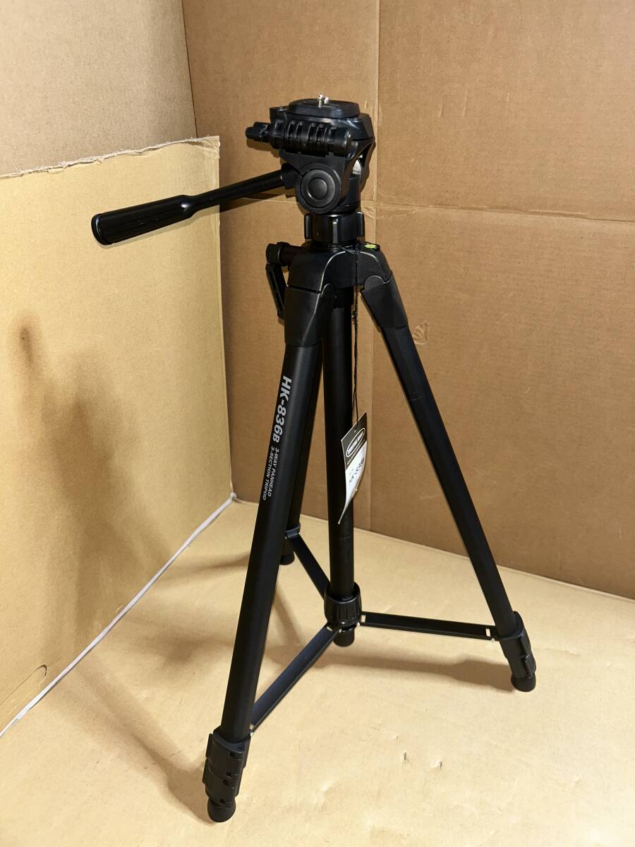 【展示終了品 保管品 やや擦れあり】HAKUBA ハクバ 三脚 HK-836B [3段] 全高1650mm 