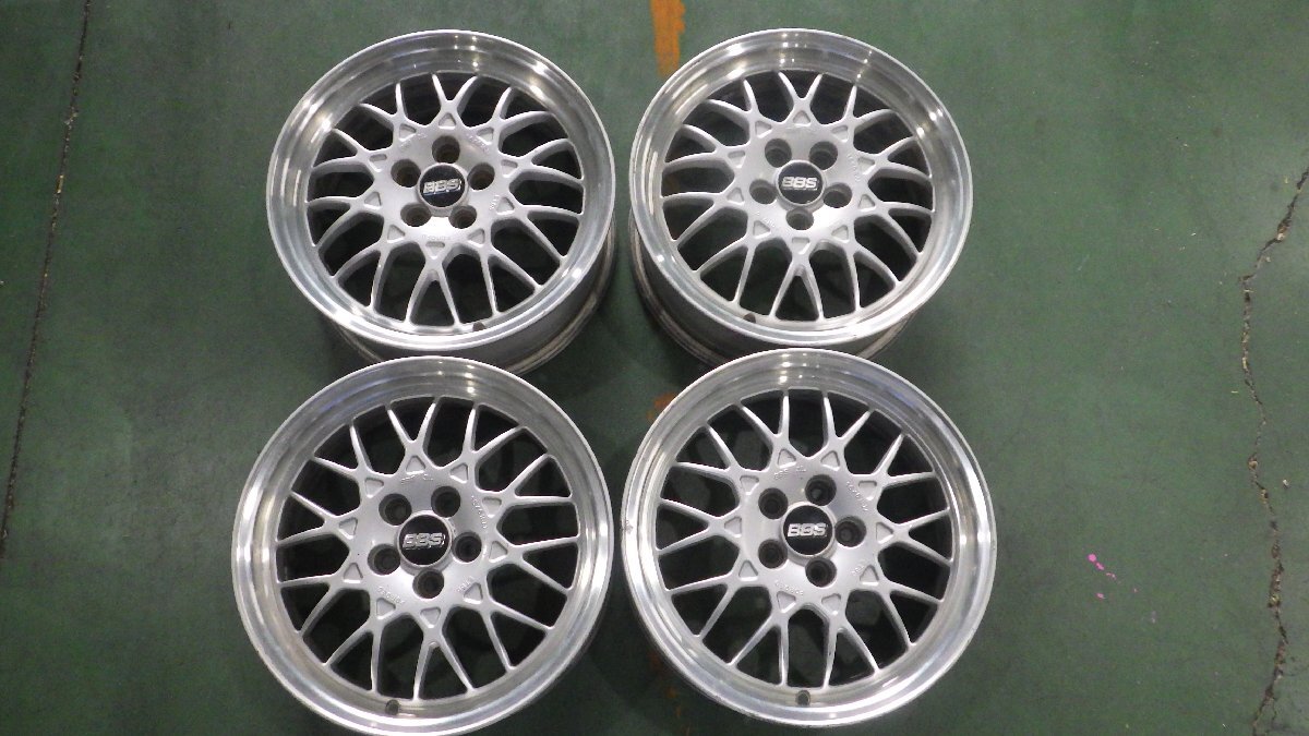 個人宅不可2★BBS　当時物　ホイール4本セット　16インチ　6.5J+55　PCD100　5穴　FORGED　スバル純正オプション　