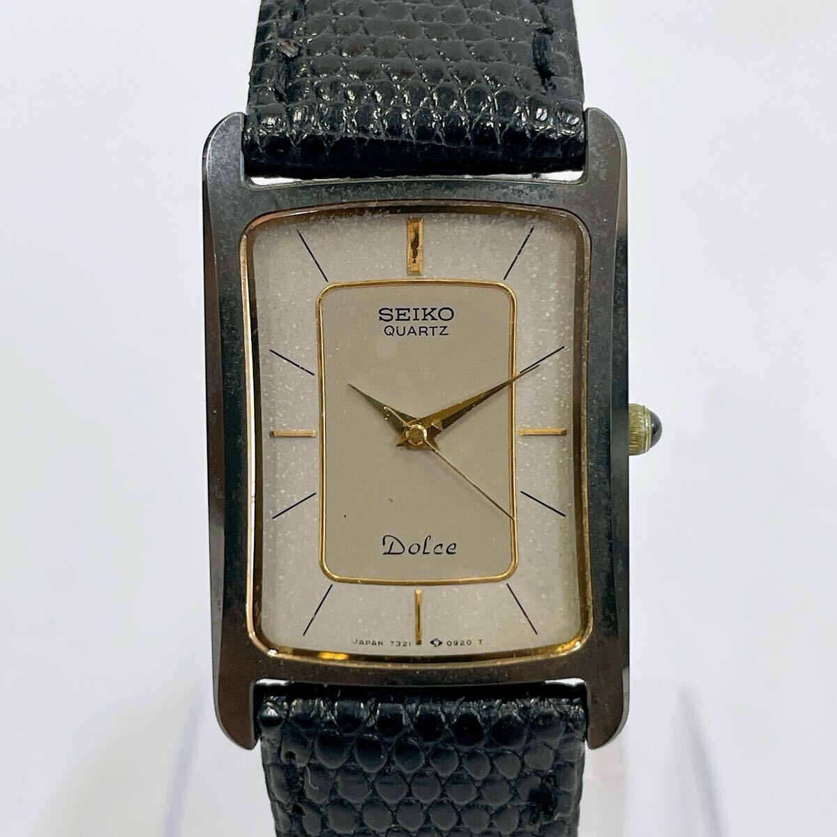 07008 SEIKO セイコー Dolce ドルチェ 7321-5490 クォーツ CERAMICS セラミックス レクタンギュラー スクエア メンズ 腕時計 ヴィンテージ