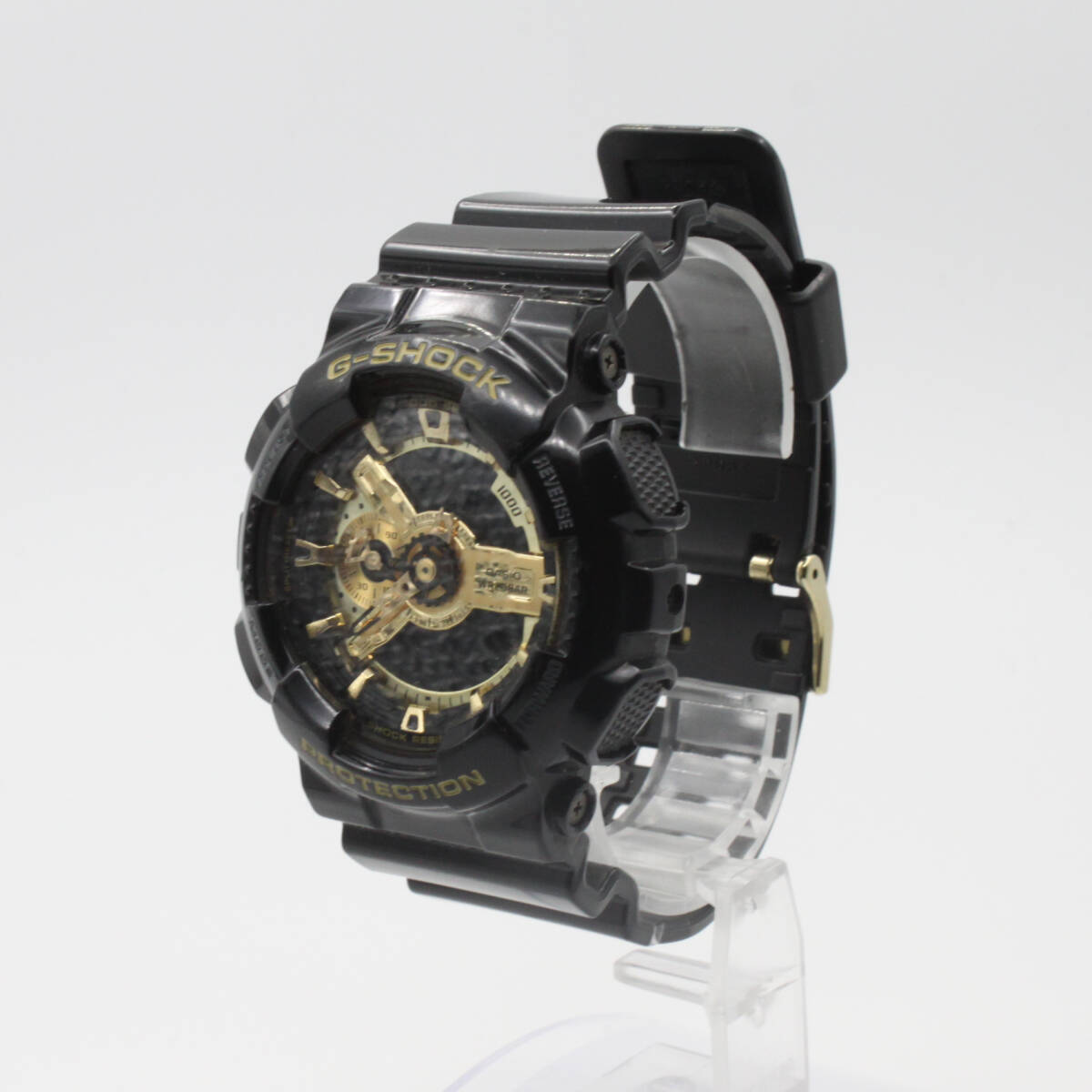 W260715-06 CASIO カシオ G-SHOCK GA-110GB 稼働品 アナデジ ブラック×ゴールド 黒金 メンズ腕時計