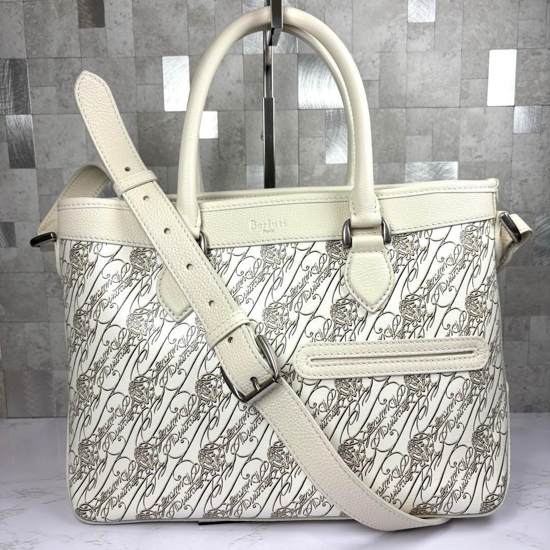 新品 未使用品 Berluti ベルルッティ トゥジュールXS 10周年 限定 2WAY トートバッグ ハンドバッグ カリグラフィ スクリット レザー 