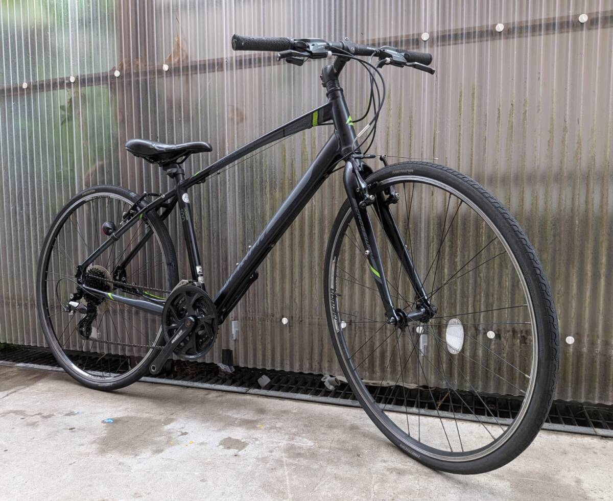 15490-083★MERIDA メリダ クロスバイク 自転車 CROSSWAY MC1468 100 マットブラック フレームサイズ46cm ペダルなし 現状品★