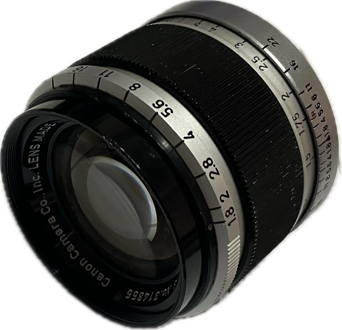 ★極上美品★ CANON LENS 50mm F1.8 キヤノンレンズ 50 F1.8 Lマウント. #31450055