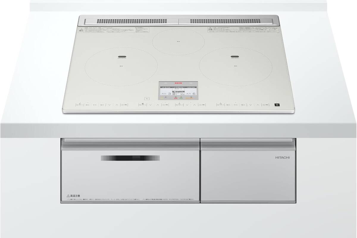 新品☆日立(HITACHI)　IHクッキングヒーター ビルトイン 60cm 火加減マイスター ラク旨グリル ライトシルバー 送料無料33