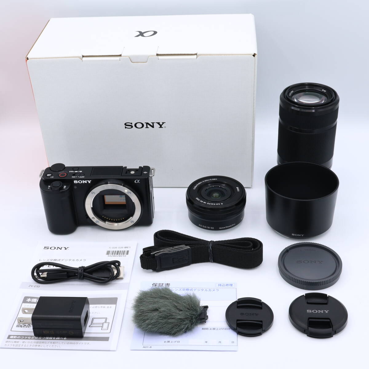 【シャッター回数：592回】SONY ソニー Vlog用カメラ ZV-E10 ダブルズームレンズキット ウィンドスクリーン付属 ZV-E10Y #260708_5867207