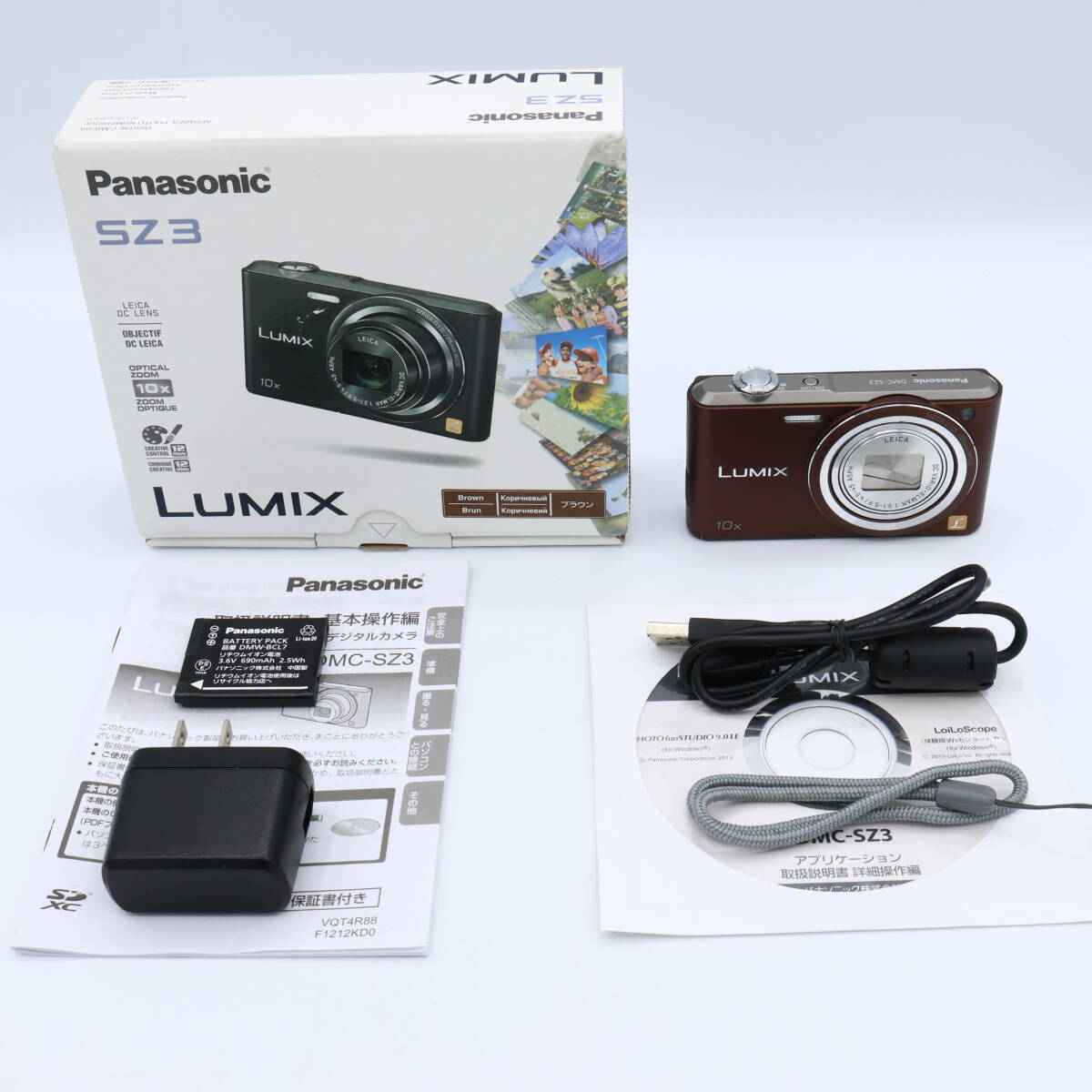 Panasonic パナソニック デジタルカメラ ルミックス SZ3 光学10倍 ブラウン DMC-SZ3-T #260701_WN3BA001636