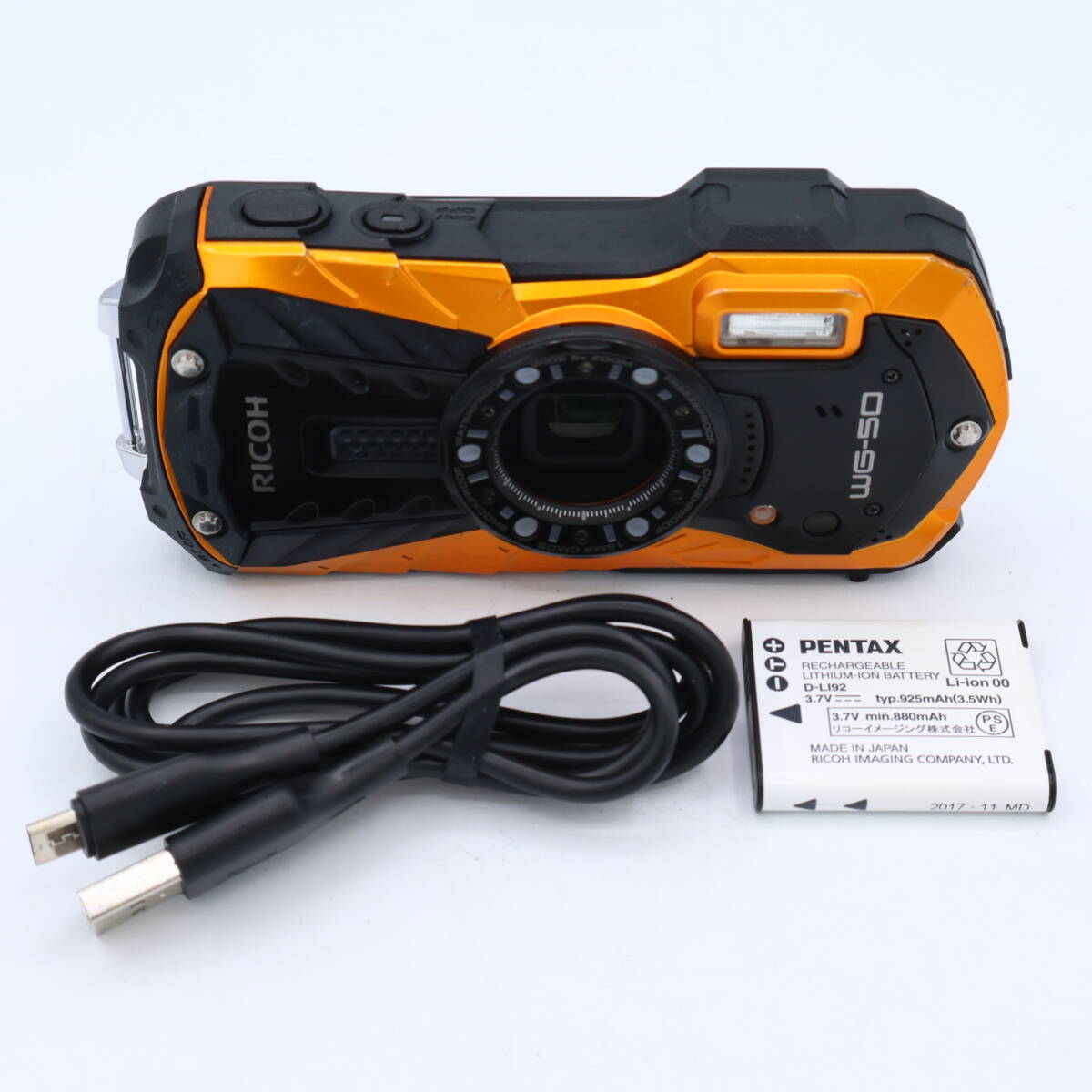 RICOH リコー 防水デジタルカメラ RICOH WG-50 オレンジ 防水14m耐ショック1.6m耐寒-10度 #260718_3034916