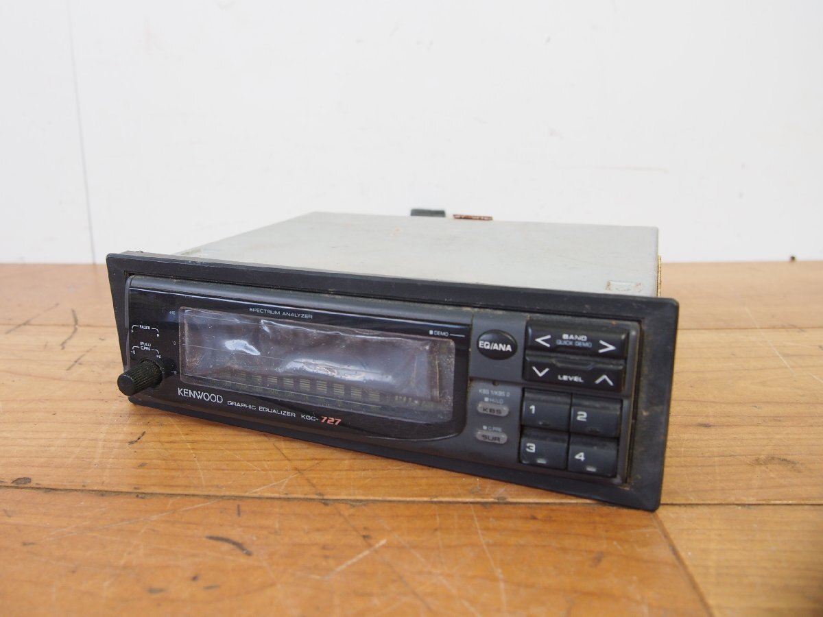 ☆【1T0624-14】 KENWOOD ケンウッド グラフィックイコライザー KGC-727 カーオーディオ ジャンク