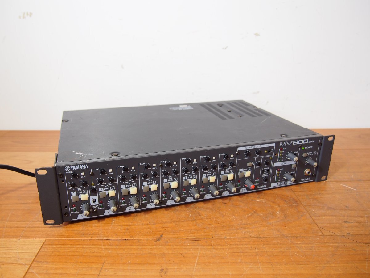 ☆【1T0625-18】 YAMAHA ヤマハ 8CHアナログミキサー MV800 100V 通電OK ジャンク