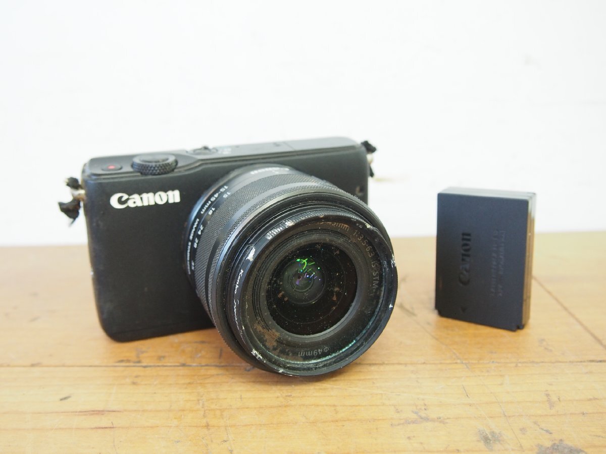 ☆【2T0715-23】 Canon キャノン PC2179 ミラーレス一眼レフ EOS M10 CANON ZOOM LENS EF-M 15-45mm 1:3.5-6.3 ジャンク