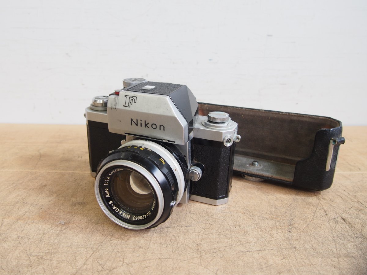 ☆【2T0716-21】 Nikon ニコン フィルムカメラ F NIKKOR-S Auto 1:1.4 f=50mm Nippon Kogaku Japan ジャンク