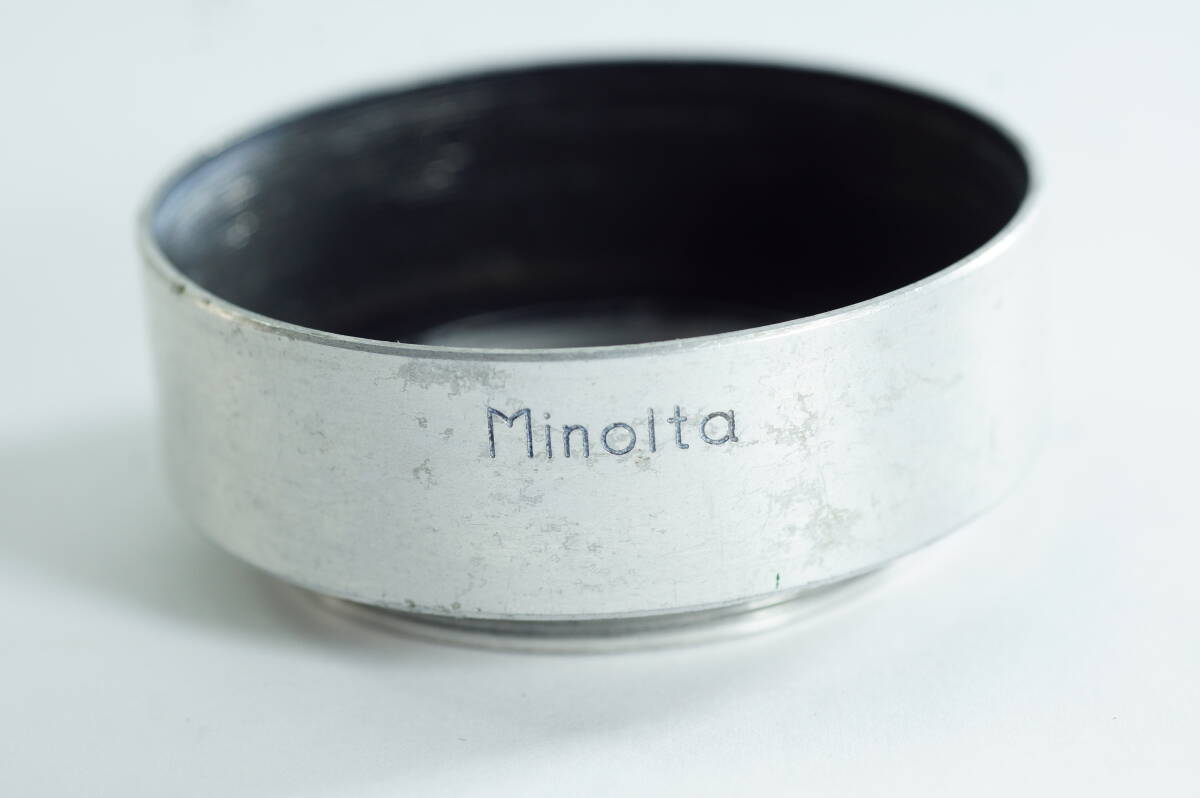6A-185-03『並品』希少品 ねじ込み式 45mm径 MINOLTA フィルター径45mm 金属 メタルフード ミノルタ